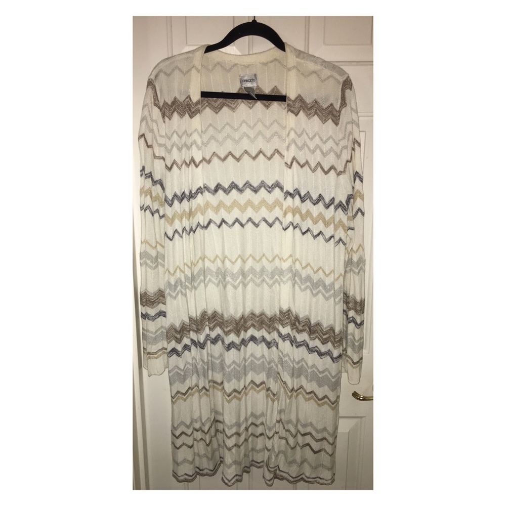 Zigzag Patterned Cardigan - Picture 2 of 5